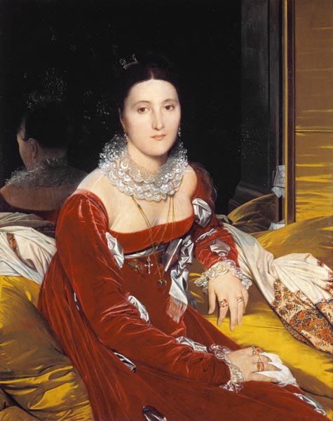 Bild:  Jean Auguste Dominique Ingres - Portrait Marie Marcoz, spätere Vicomtesse de Senonnes