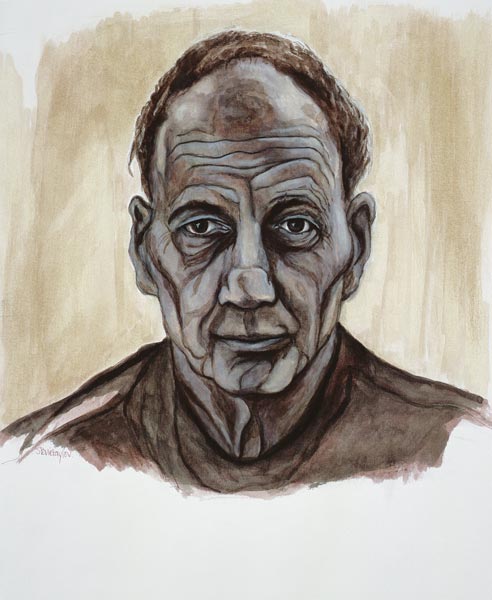 Bild: Stevie Taylor - Portrait of Frank Auerbach, 2002 (indian ink and wash