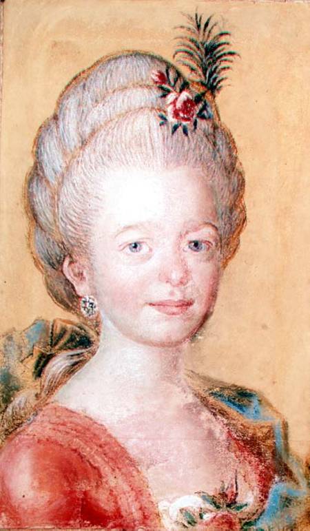 Bild: Swedish School - Portrait of the daughter of Carl Linnaeus (1707-78