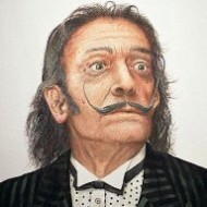 Portrait Salvador Dalí Kunstdruck