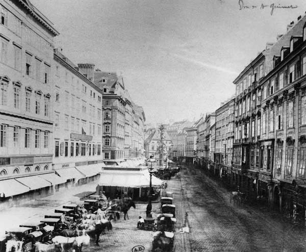 View of the Graben, Vienna, c.1860-80 (b/w photo)  von Austrian Photographer