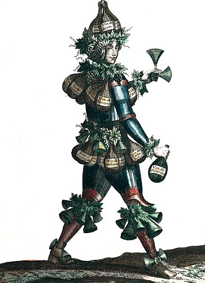 The Innkeeper, allegorical costume design von Bonnart (Family of Engravers)