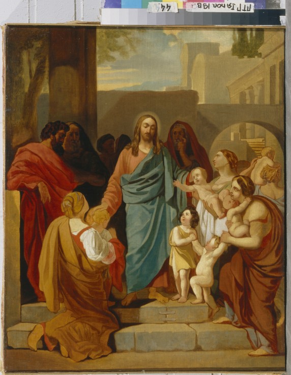 Christus segnet die Kinder ("Lasset die Kinderlein zu mir kommen...") von Brüllow