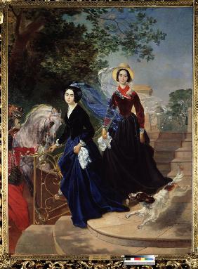 Doppelbildnis der Schwestern Schischmarjew 1839