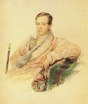 Porträt des Diplomaten Sergej I. Turgenew (1792-1827) 1826