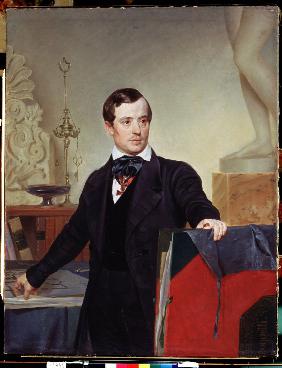 Porträt des Malers und Architekten Alexander Briullow (1798-1877)