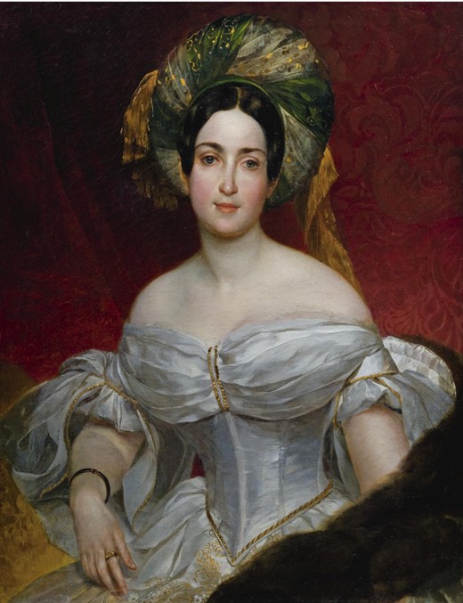 Porträt von Baronin Aurora Charlotta Demidowa, geb Stjernvall (1808-1902) von Brüllow