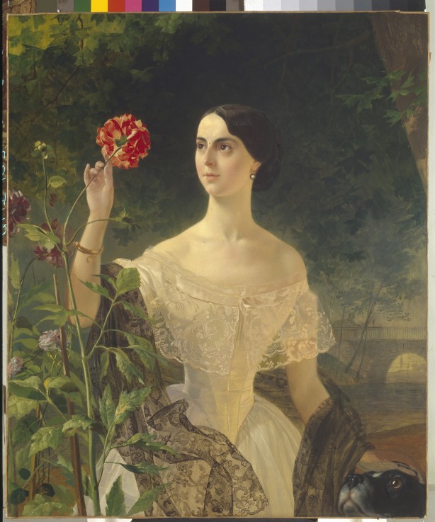 Porträt von Gräfin Sophia Alexandrowna Bobrinskaja, geb. Samojlowa (1797-1866) von Brüllow