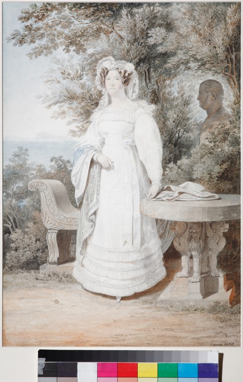 Porträt von Maria Isabel von Spanien (1789-1848), Königin beider Sizilien von Brüllow