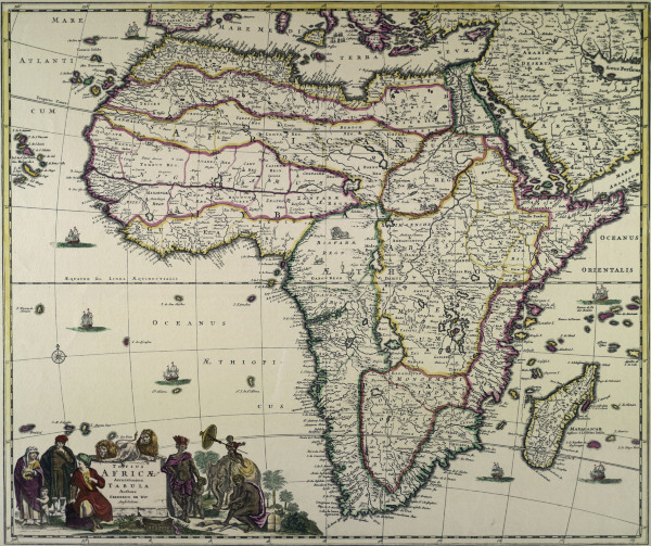 Landkarte von Afrika von de Wit