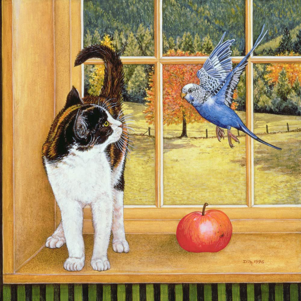 Bird-Watching, 1996 (acrylic on panel)  von Ditz