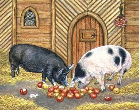 Noah''s Pigs, 1997 (acrylic on panel) 