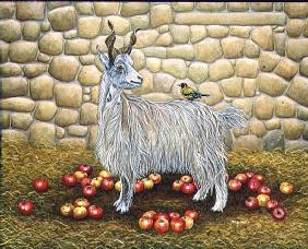 The Apple-Goat, 1995 (acrylic pn panel) 