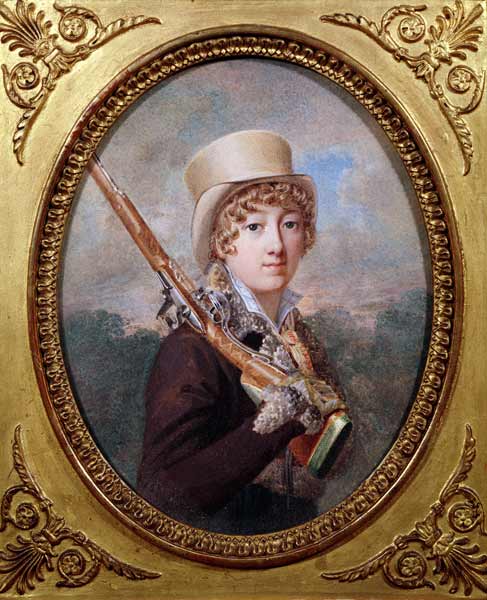 Natalie de Laborde de Mereville, Comtesse Charles de Noailles, in the Park at Mereville, c.1805 von Dutailly