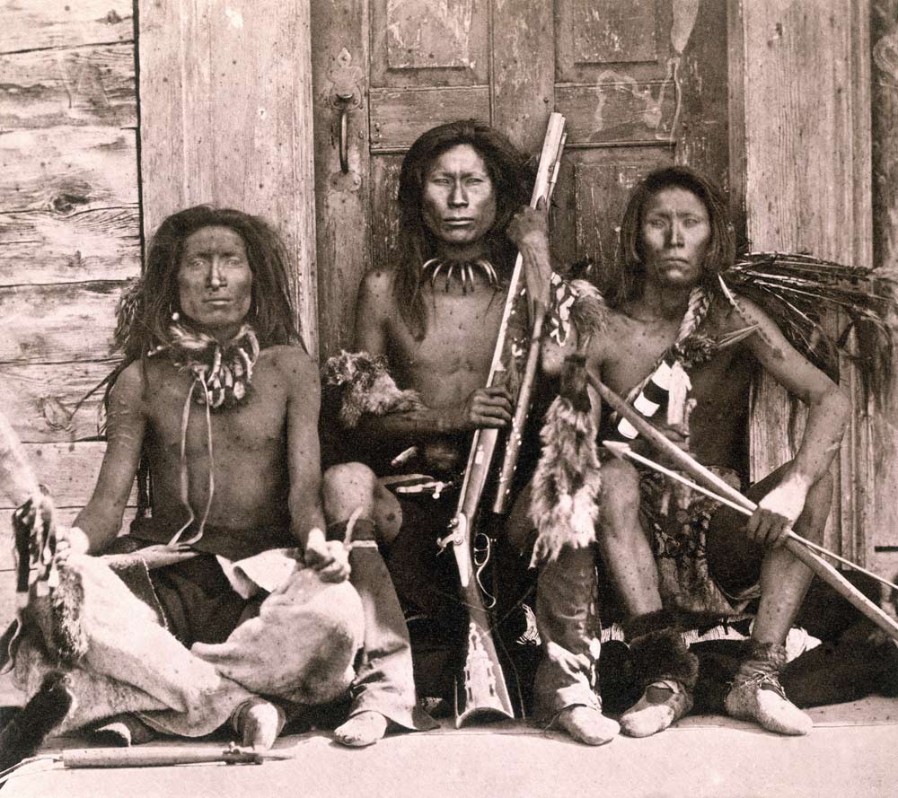 Spokane Indians, 1861 (b/w photo)  von English Photographer