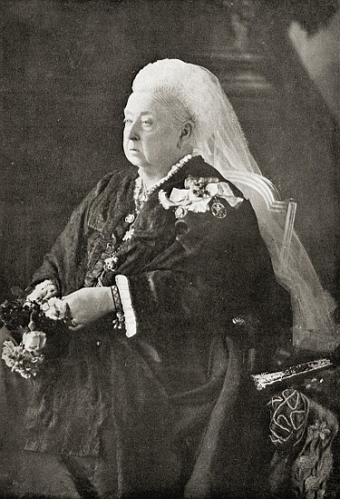 Queen Victoria (1819-1901) c.1899 (black and white photograph) von English Photographer