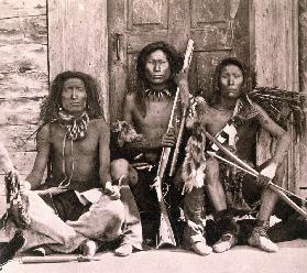 Spokane Indians, 1861 (b/w photo) 