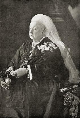 Queen Victoria (1819-1901) c.1899 (black and white photograph)