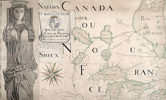 Map of Nouvelle-France (Canada) 1699 (see also 159120) von Fonville