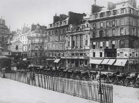 Place de la Bourse, Paris, c.1860-70 (b/w photo) 