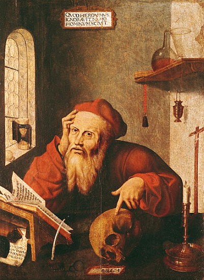 St. Jerome, after a painting Quentin Massys or Metsys (1466-1530) von Gautard de Pezenas