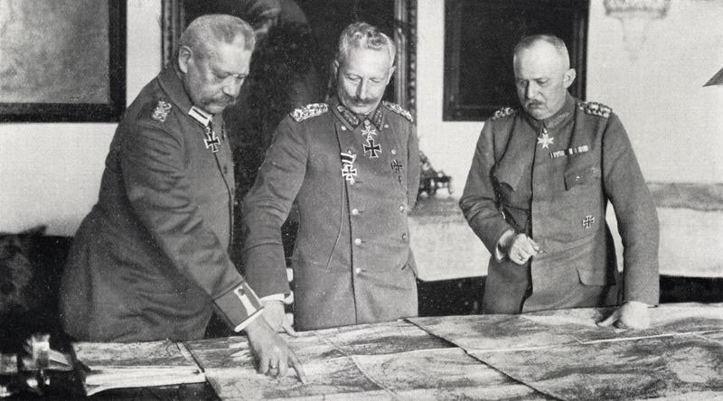 Paul Von Hindenburg (1847-1934) Kaiser Wilhelm II (1859-1941) & Erich Von Ludendorff (1865-1937) von German Photographer