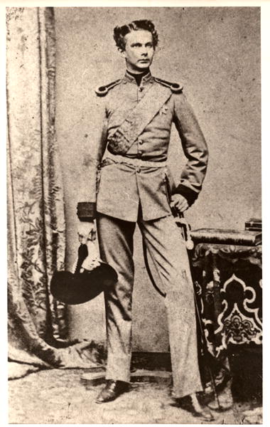 King Ludwig II (1845-86) of Bavaria, c.1870 (b/w photo)  von German Photographer