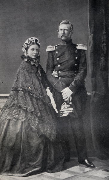 The Emperor (1831-88) and Empress (1840-1901) Frederick of Germany (b/w photo)  von German Photographer