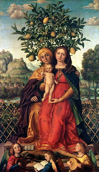 The Virgin and Child with St Anne, 1510-18 von Gerolamo dai Libri