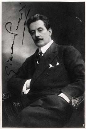 Giacomo Puccini (1858-1924) (b/w photo) 