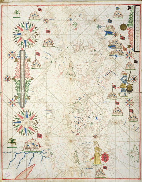 The Mediterranean Basin, from a nautical atlas, 1646(see also 330937-330938) von Italian School
