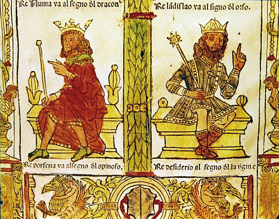 King Porsenna and King Desiderius, from ''The Book of Fate'' by Lorenzo Spirito Gualtieri von Italian School