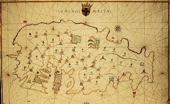 The Island of Malta, from a nautical atlas, 1646(see also 330943) von Italian School