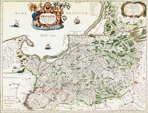 Ostpreußen, Landkarte von Janssonius