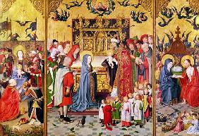 Altarpiece of the Seven Joys of the Virgin, depicting the Adoration of the Magi, The Presentation in