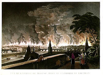 Fire in Moscow, September 1812. ; engraved by Gibele, 1816 von Notoff