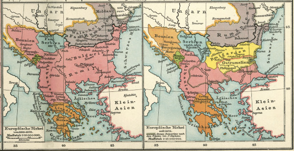 Balkan vor u. nach 1878 von Putzger