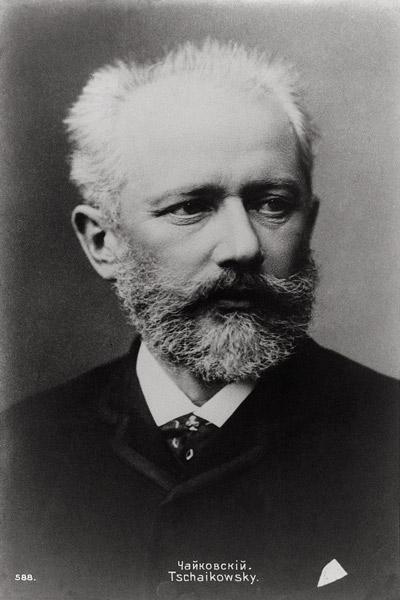 Piotr Ilyich Tchaikovsky (1840-93) (b/w photo) 