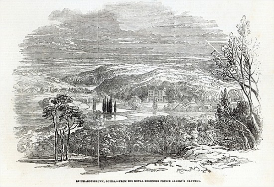 Reinhardtsbrunn, Gotha; engraved by W.J. Linton, from ''The Illustrated London News'', 30th August 1 von Saxe-Coburg