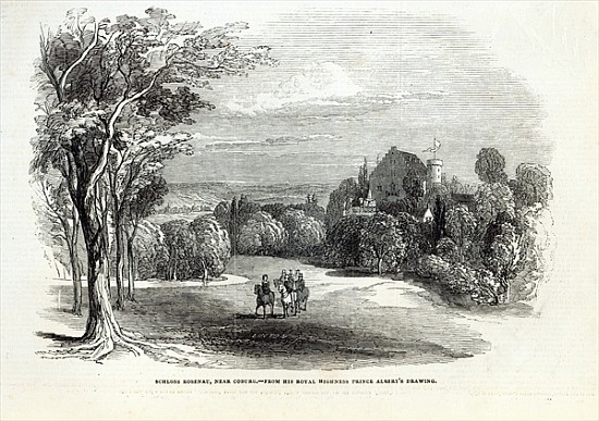 Schloss Rosenau, near Coburg, from ''The Illustrated London News'', 30th August 1845 von Saxe-Coburg