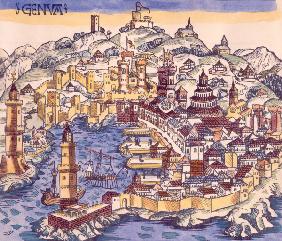Ansicht der Stadt Genua