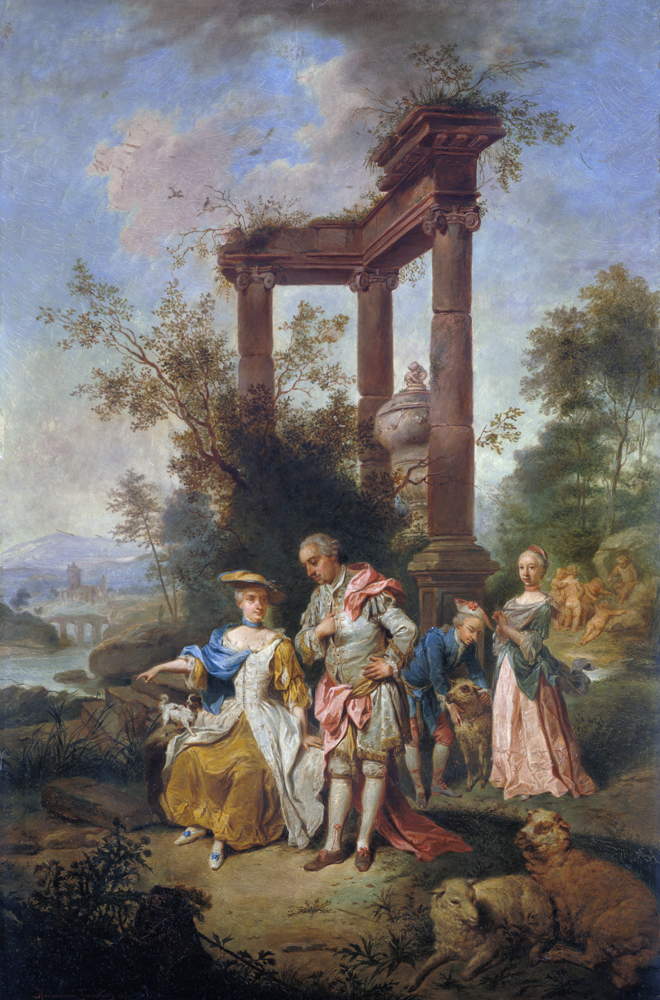 Die Familie Goethe im Schäferkostüm von Seekatz