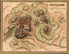 Landkarte Jerusalem