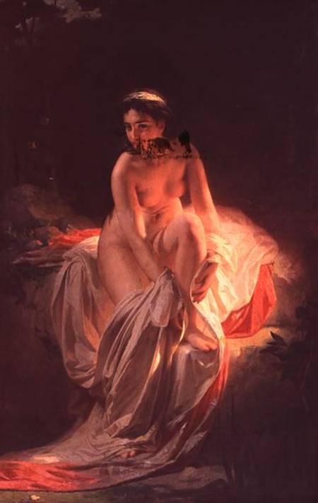 Woman Bathing von A. F. Belloli