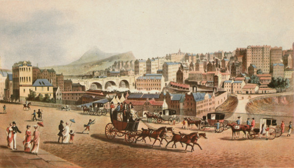 Edinburgh, Altstadt um 1810 von A. Kay
