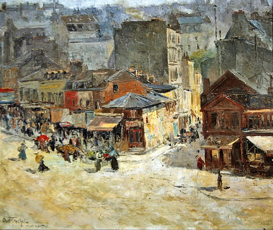 Street scene in Montmartre von Louis Abel-Truchet