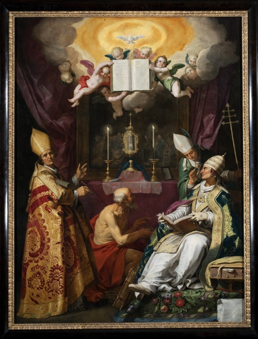 Die vier lateinischen Kirchenväter von Abraham Bloemaert