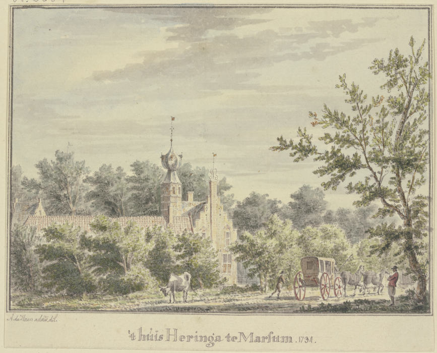 Huis Heringa te Marsum von Abraham de Haen d. J.