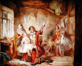 Backstage at the Theatre Royal, possibly depicting Ira Frederick Aldridge (1807-67) rehearsing Othel 1862