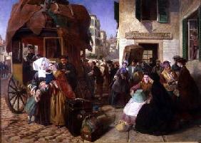 The Departure of a Diligence from Biarritz 1862